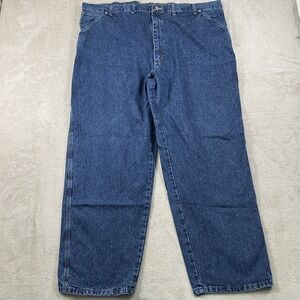 Wrangler Jeans Mens 44x30 Blue Relaxed Fit Carpenter Hero Workwear Denim Pants
